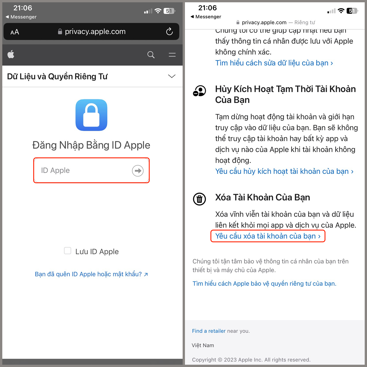 Cách xoá iCloud vĩnh viễn trên điện thoại bước 1